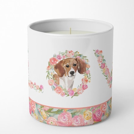Carolines Treasures 3.75 x 3.25 in. Unisex Beagle No.2 Love 10 oz Decorative Soy Candle WDK4539CDL